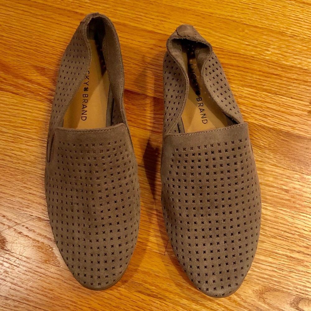 Lucky Brand perforated flats